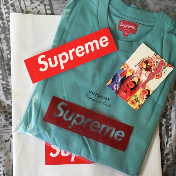 Supreme Other - Supreme Qualite tee (Dusty Aqua) M